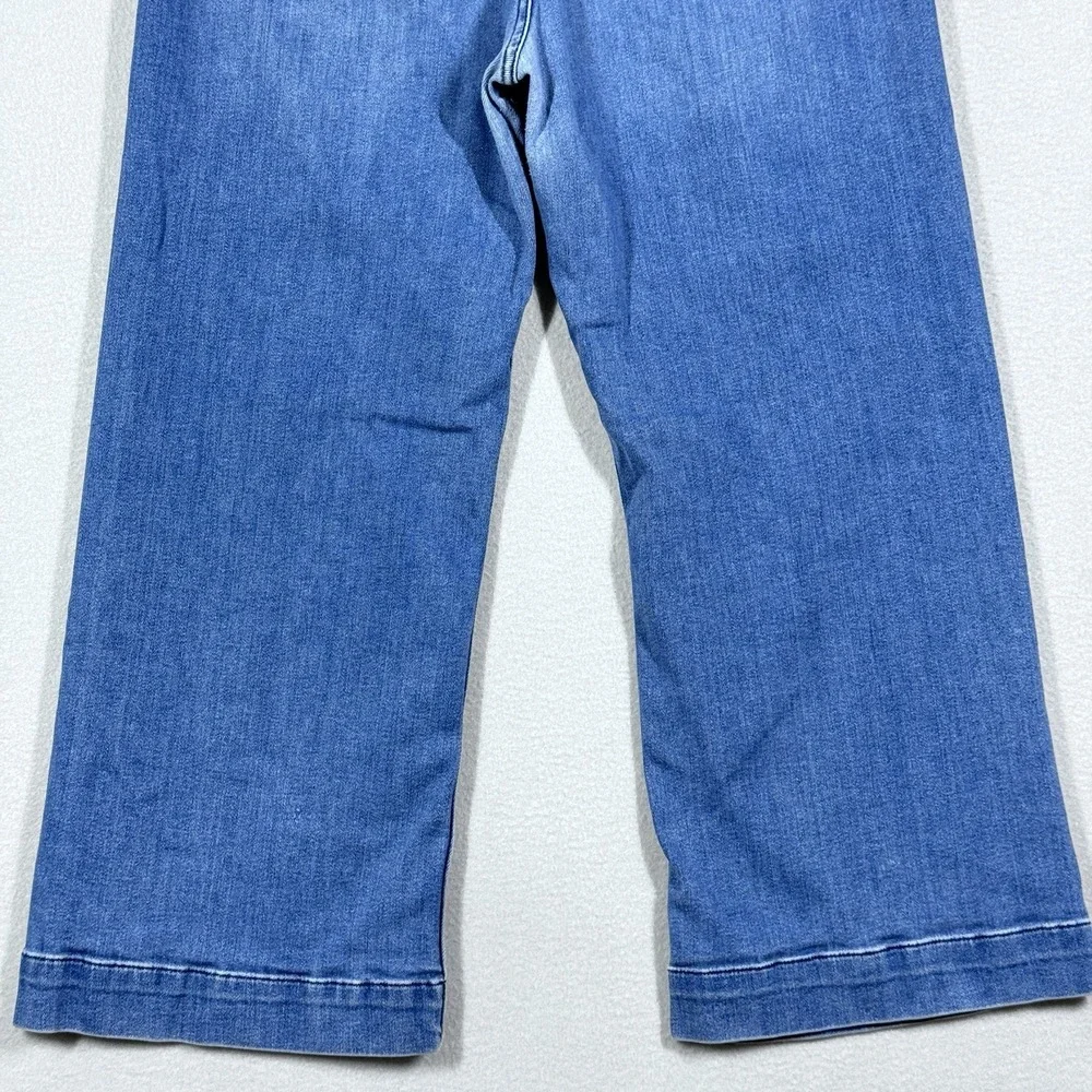 Maeve Anthropologie Jeans Womens 32 The Colette Wide Leg Crop Denim Patch Pocket - Picture 7 of 14